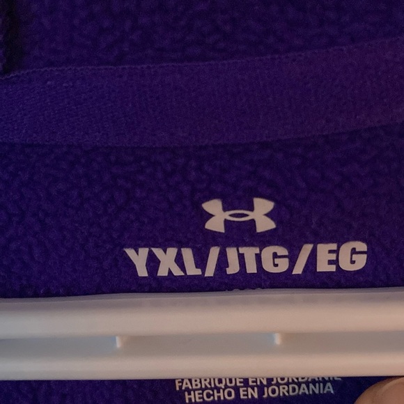 Under Armour purple hoodie. A few pulls and one stain. - Picture 5 of 8